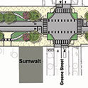 One intersection of South Main showing the new look of the street