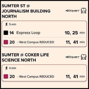 Partial screenshot of transit dashboard