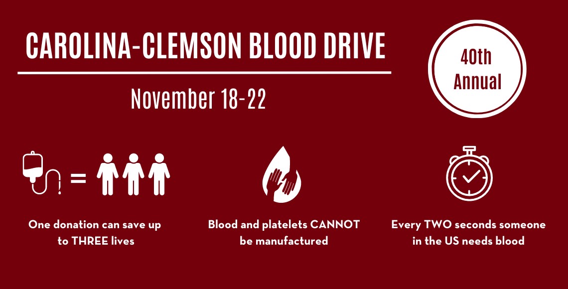 Carolina Clemson Blood Drive Dates - Fall 2024