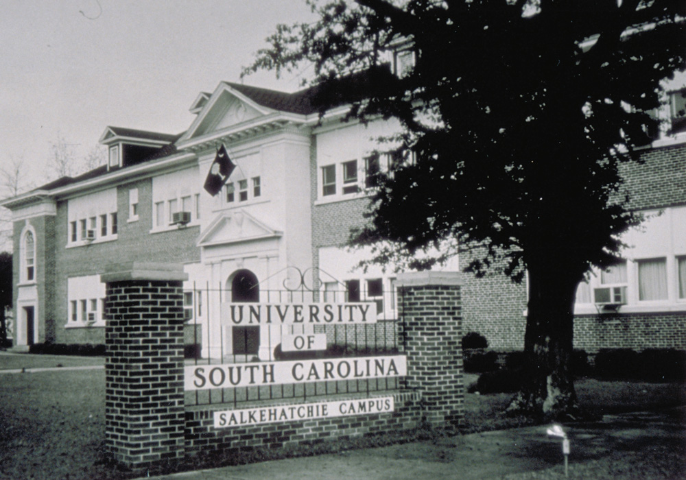 Historic photo of the the front facade of USC Salkehatchie