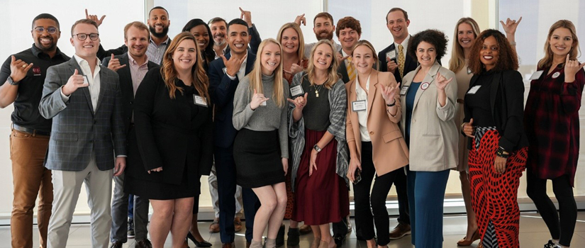 young alumni board group photo