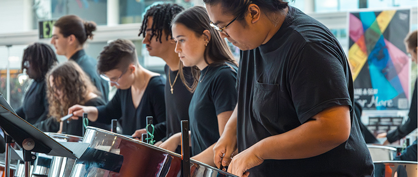 Palmetto Pan ensemble in concert in the Koger Center